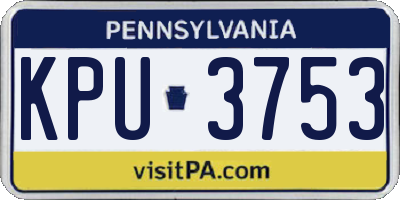 PA license plate KPU3753