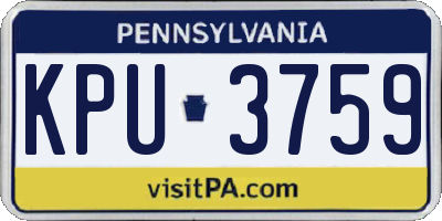 PA license plate KPU3759