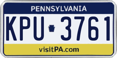 PA license plate KPU3761