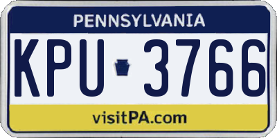 PA license plate KPU3766