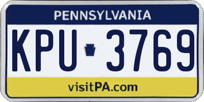 PA license plate KPU3769
