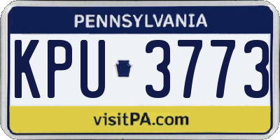 PA license plate KPU3773