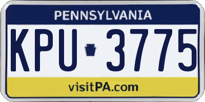 PA license plate KPU3775