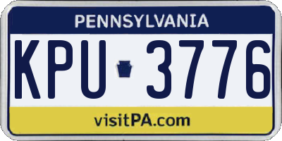 PA license plate KPU3776
