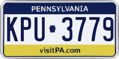 PA license plate KPU3779