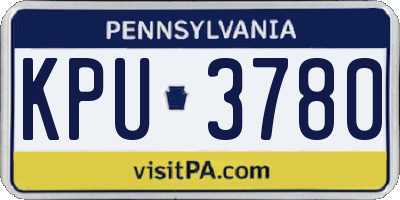 PA license plate KPU3780