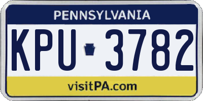 PA license plate KPU3782