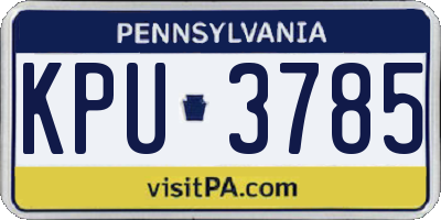 PA license plate KPU3785