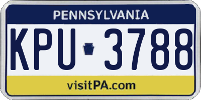 PA license plate KPU3788