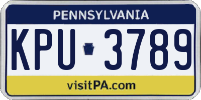 PA license plate KPU3789