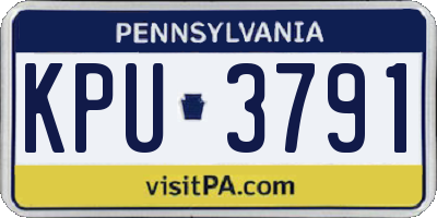 PA license plate KPU3791