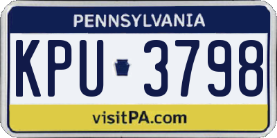 PA license plate KPU3798