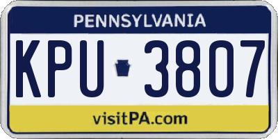 PA license plate KPU3807