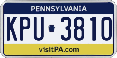 PA license plate KPU3810