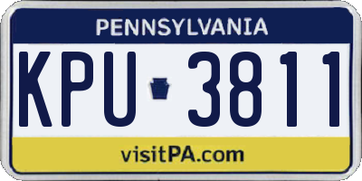 PA license plate KPU3811