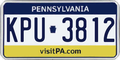 PA license plate KPU3812