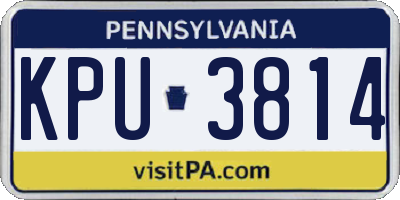 PA license plate KPU3814