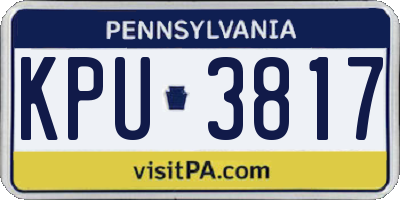 PA license plate KPU3817