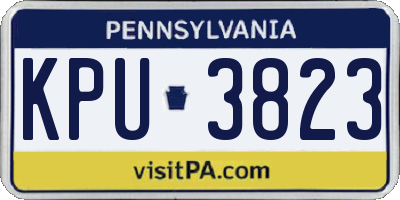 PA license plate KPU3823