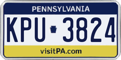 PA license plate KPU3824