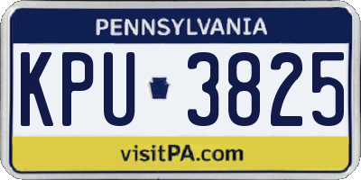PA license plate KPU3825