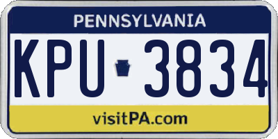 PA license plate KPU3834