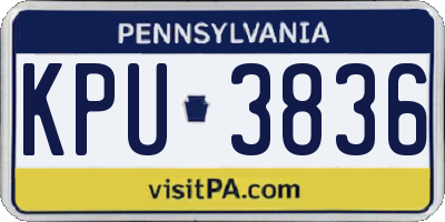 PA license plate KPU3836
