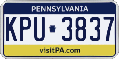 PA license plate KPU3837
