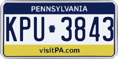 PA license plate KPU3843