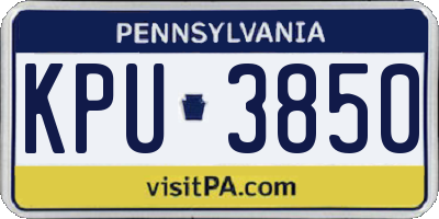 PA license plate KPU3850