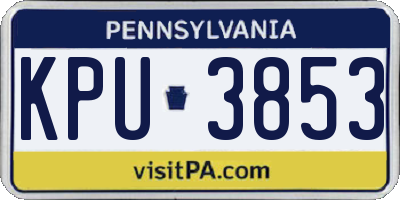 PA license plate KPU3853