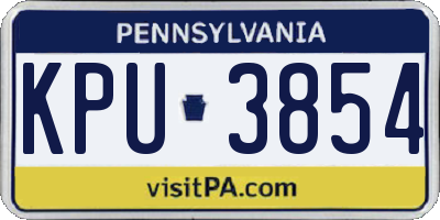 PA license plate KPU3854