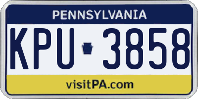 PA license plate KPU3858
