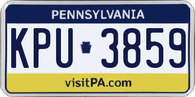 PA license plate KPU3859