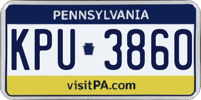PA license plate KPU3860