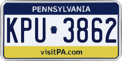 PA license plate KPU3862