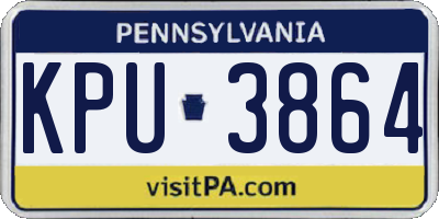 PA license plate KPU3864