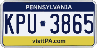 PA license plate KPU3865