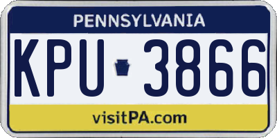 PA license plate KPU3866