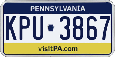 PA license plate KPU3867