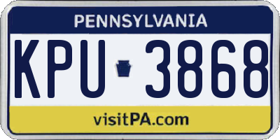PA license plate KPU3868