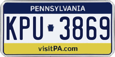 PA license plate KPU3869