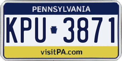 PA license plate KPU3871