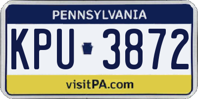 PA license plate KPU3872