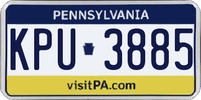 PA license plate KPU3885