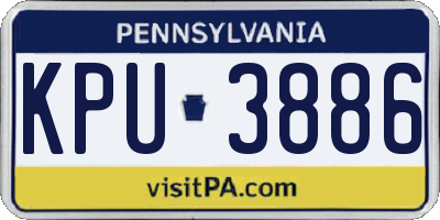 PA license plate KPU3886