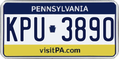 PA license plate KPU3890