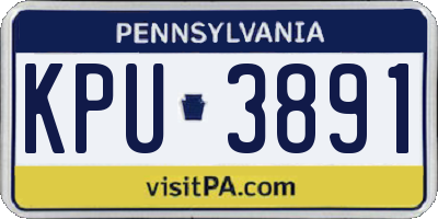 PA license plate KPU3891