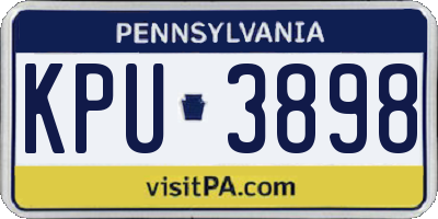 PA license plate KPU3898