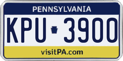 PA license plate KPU3900